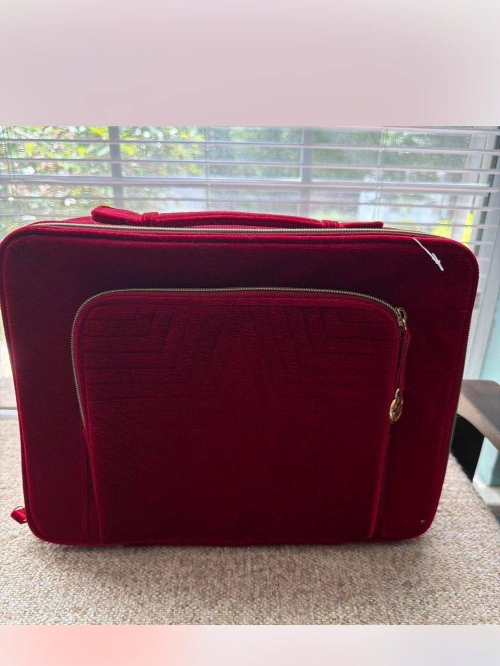 Estee Lauder Plush Laptop Bag in Rich Burgundy